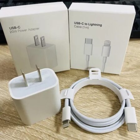 IPhone 20Watt 2pin Original Charger With Cable USB C To Lightening | 20W Power Adapter | Type-C to lightening Cable | iPhone