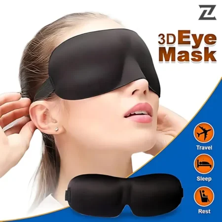 ZEXT Soft Padded 3D Sleep Eye Mask Premium Blindfold Mask with Adjustable Strap