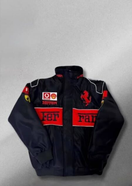 (FARRARI) Sumwon Racing Team Windbreaker Lightweight Performance Jacket With Logo Patch Athletic Sport Track Jacket Fall Autumn Streetwear