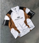 Manfinity Streetrush Men's Casual Commuting Short Sleeve Letter Print Polo Shirt Sport Jersey