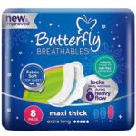 Butterfly Breathable Maxi Thick pack of 8pcs